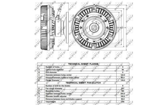 Clutch, radiator fan 49074 NRF, Image 2