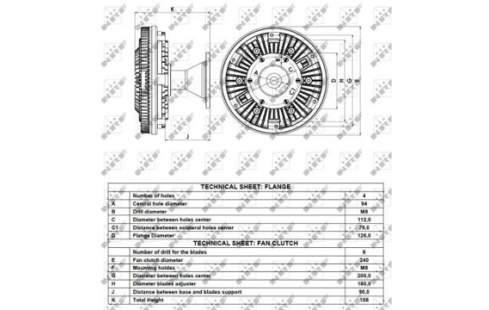 Clutch, radiator fan 49083 NRF, Image 3