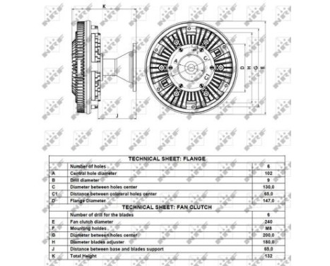 Clutch, radiator fan 49087 NRF, Image 5