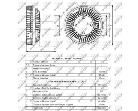Clutch, radiator fan 49089 NRF, Image 2