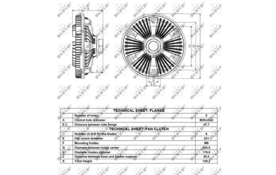 Clutch, radiator fan 49092 NRF