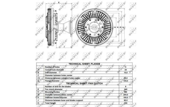 Clutch, radiator fan 49096 NRF, Image 3