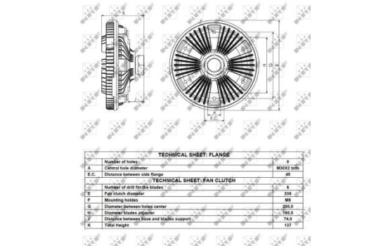 Clutch, radiator fan 49100 NRF, Image 3