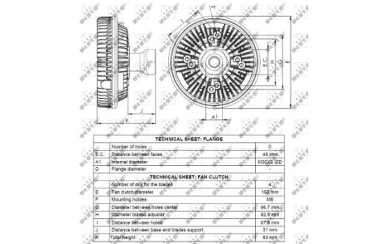 Clutch, radiator fan 49101 NRF, Image 4