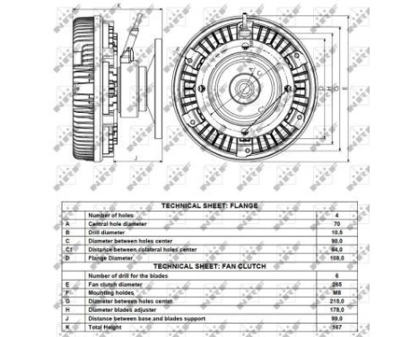 Clutch, radiator fan 49113 NRF, Image 5