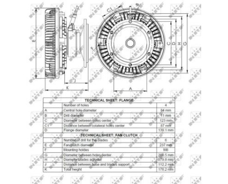 Clutch, radiator fan 49116 NRF, Image 4