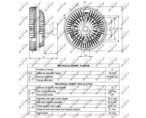 Clutch, radiator fan 49118 NRF, Image 4