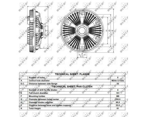 Clutch, radiator fan 49124 NRF