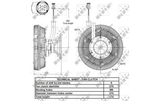 Clutch, radiator fan 49139 NRF, Image 3