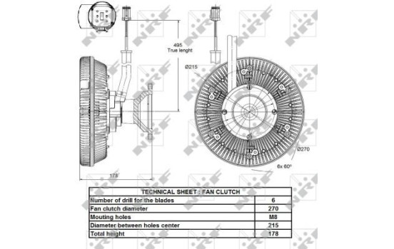 Clutch, radiator fan 49141 NRF, Image 4