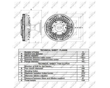 Clutch, radiator fan 49157 NRF, Image 5