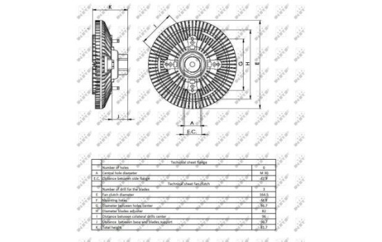Clutch, radiator fan 49405 NRF, Image 4