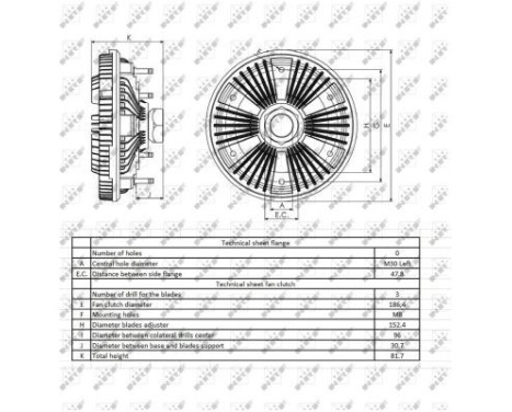 Clutch, radiator fan 49406 NRF, Image 5