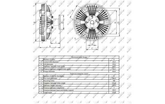 Clutch, radiator fan 49415 NRF