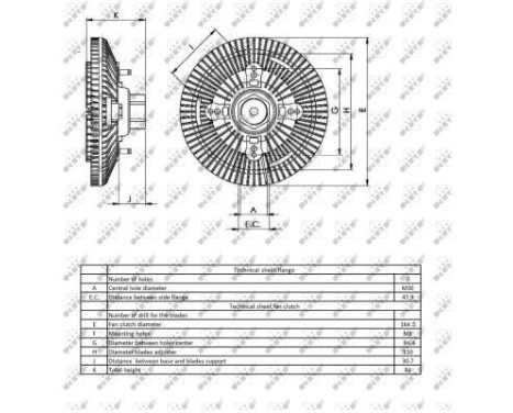 Clutch, radiator fan 49421 NRF, Image 5