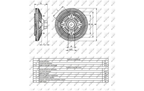 Clutch, radiator fan 49421 NRF, Image 5