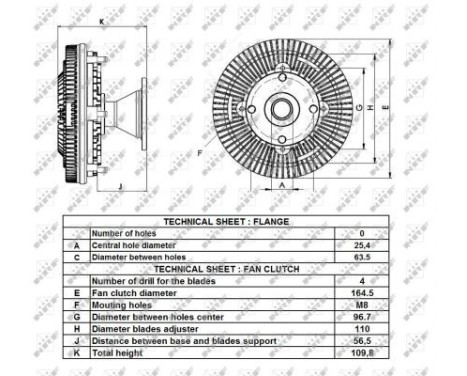 Clutch, radiator fan 49428 NRF, Image 5