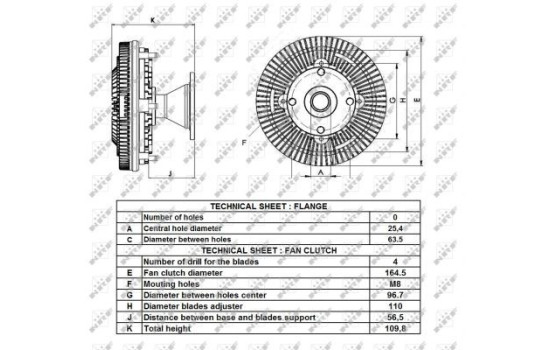 Clutch, radiator fan 49428 NRF