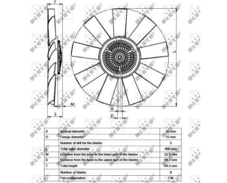 Clutch, radiator fan 49541 NRF, Image 4
