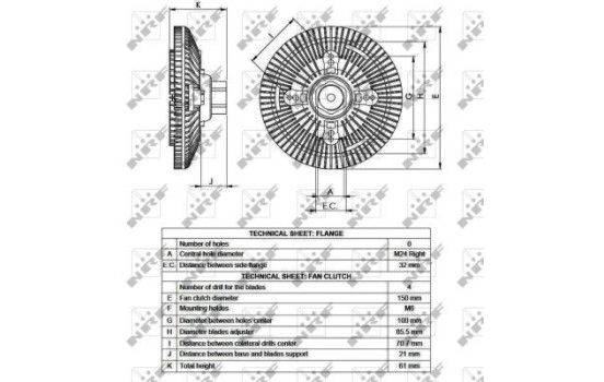 Clutch, radiator fan 49551 NRF