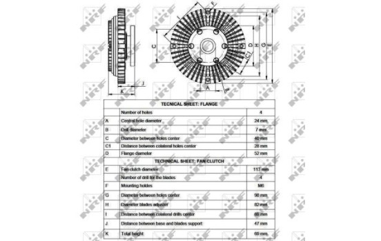 Clutch, radiator fan 49558 NRF, Image 2