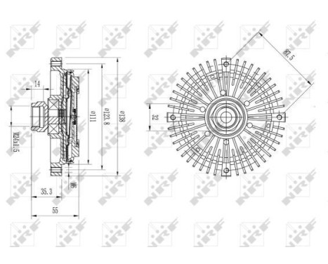 Clutch, radiator fan 49567 NRF, Image 5