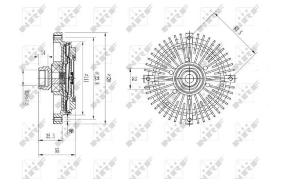 Clutch, radiator fan 49567 NRF