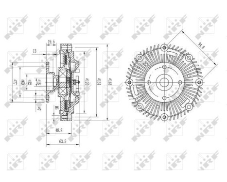 Clutch, radiator fan 49571 NRF, Image 2