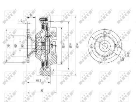Clutch, radiator fan 49572 NRF