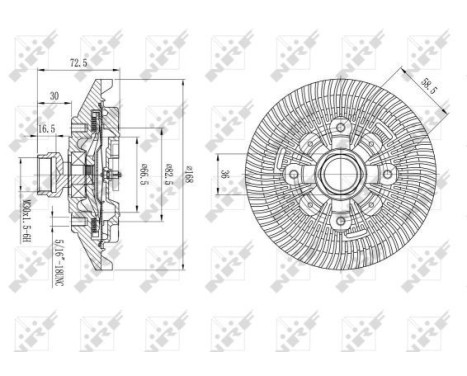 Clutch, radiator fan 49577 NRF, Image 5