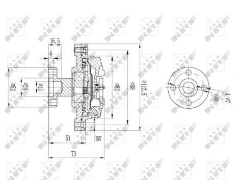 Clutch, radiator fan 49578 NRF, Image 2
