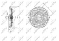 Clutch, radiator fan 49588 NRF
