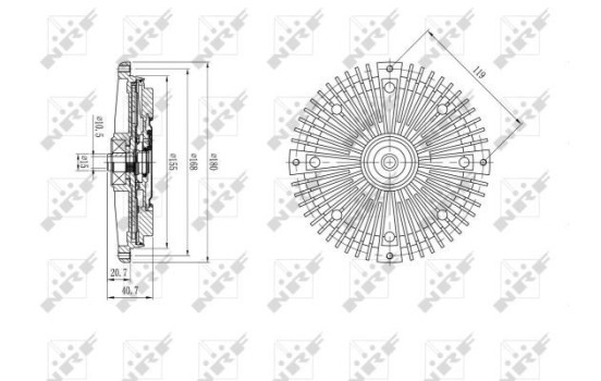 Clutch, radiator fan 49588 NRF, Image 3
