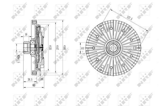 Clutch, radiator fan 49589 NRF