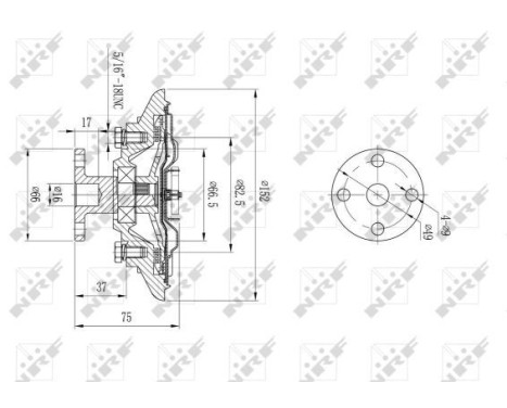 Clutch, radiator fan 49592 NRF, Image 5