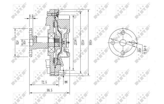 Clutch, radiator fan 49597 NRF, Image 5