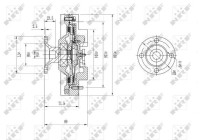 Clutch, radiator fan 49598 NRF