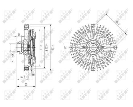Clutch, radiator fan 49599 NRF, Image 5