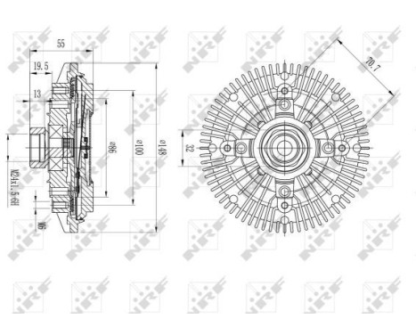 Clutch, radiator fan 49601 NRF, Image 5