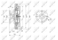 Clutch, radiator fan 49604 NRF