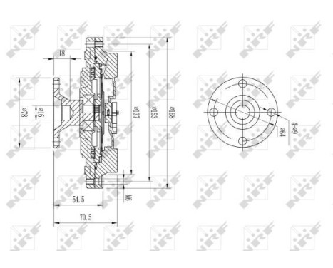 Clutch, radiator fan 49604 NRF