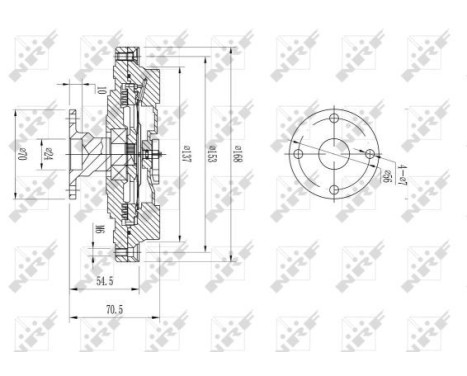 Clutch, radiator fan 49608 NRF