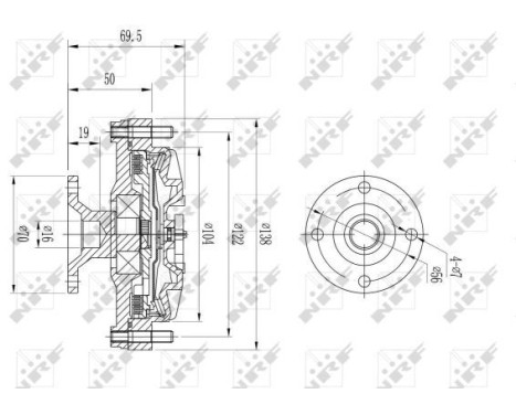 Clutch, radiator fan 49614 NRF, Image 5