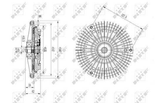Clutch, radiator fan 49615 NRF