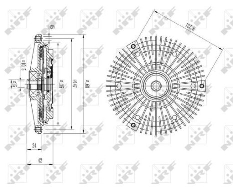 Clutch, radiator fan 49617 NRF, Image 5