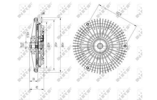 Clutch, radiator fan 49617 NRF, Image 5