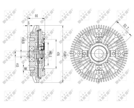 Clutch, radiator fan 49623 NRF