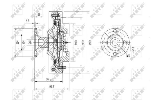 Clutch, radiator fan 49624 NRF, Image 5