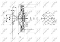 Clutch, radiator fan 49626 NRF