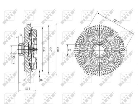 Clutch, radiator fan 49631 NRF, Image 2